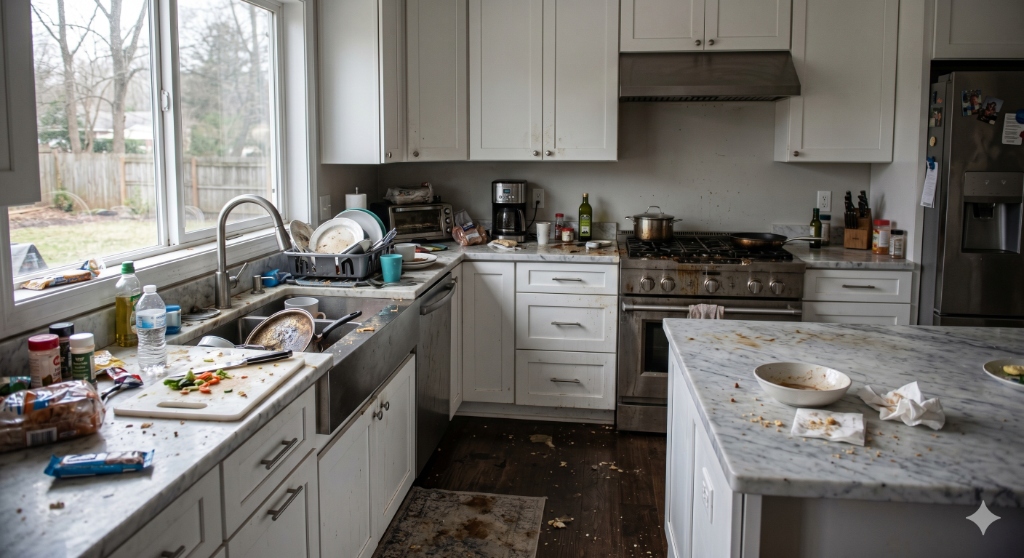 Messy kitchen